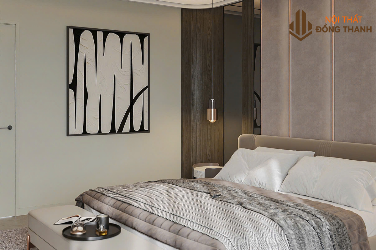 Phòng ngủ Master được thiết kế bắt mắt