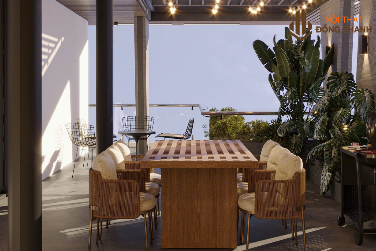 Khu vực có thể đón ánh sáng tự nhiên kết hợp với đèn led