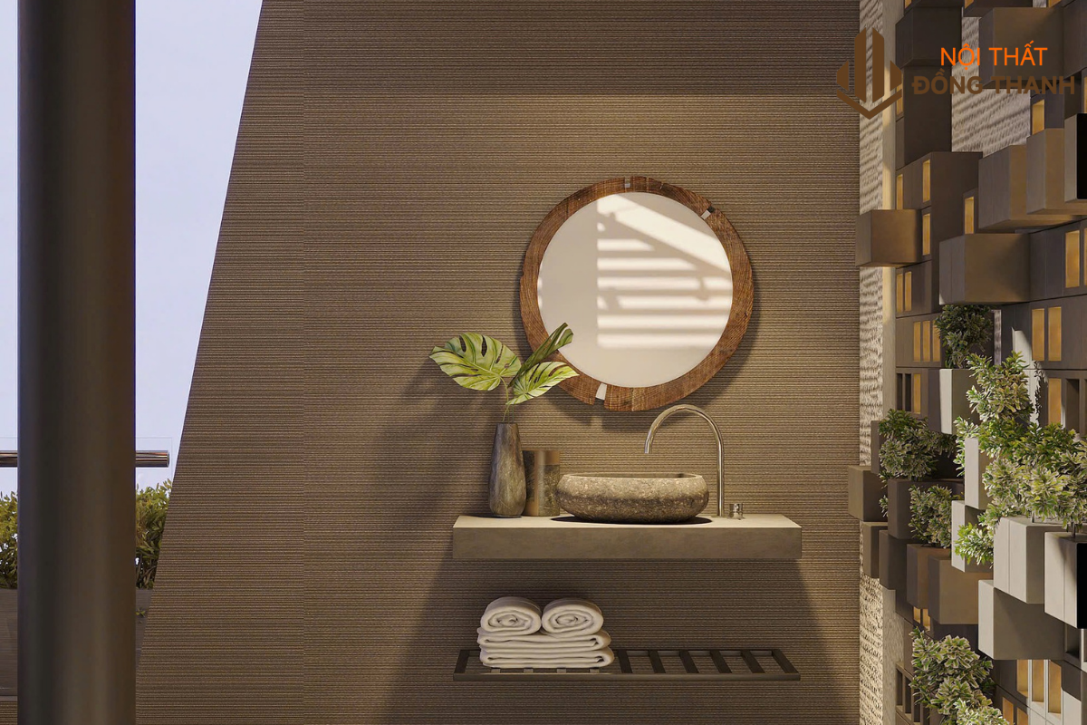 Không gian kết hợp cùng cây cối giúp thư giãn